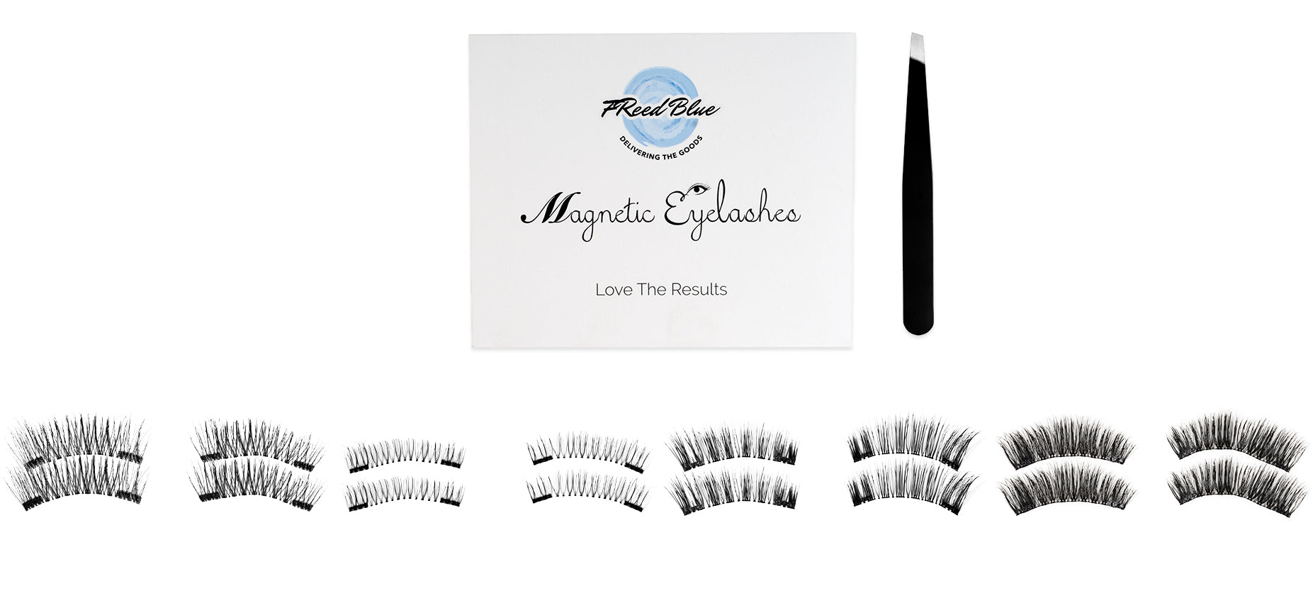 FReed Blue 2 Pair, Reusable Magnetic Eyelashes